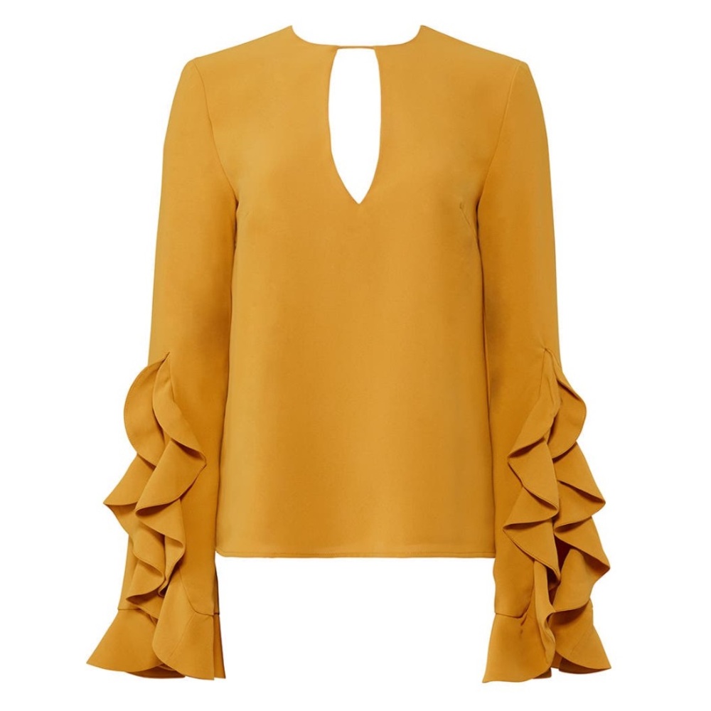 C/MEO Collective Yellow Crew Neck Top